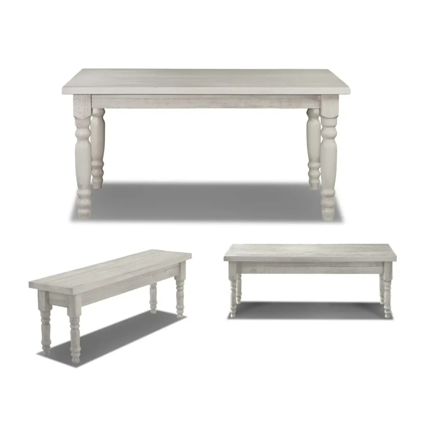 GrainWood Valerie 3pc Dining Set Off-White