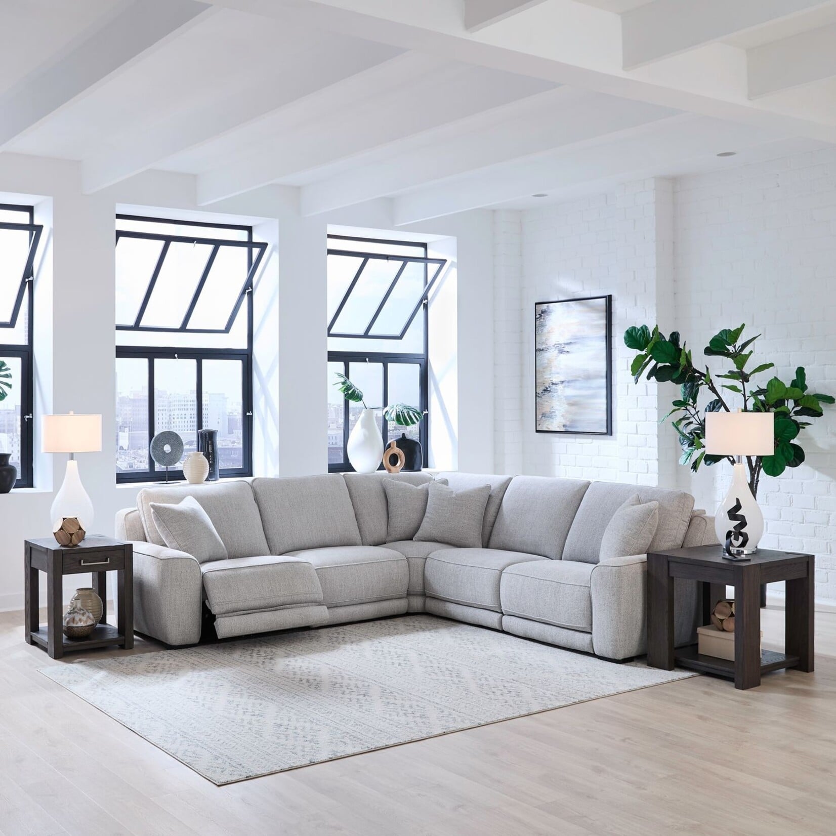 Liberty Furniture Blake 5pc Power Fabric Sectional