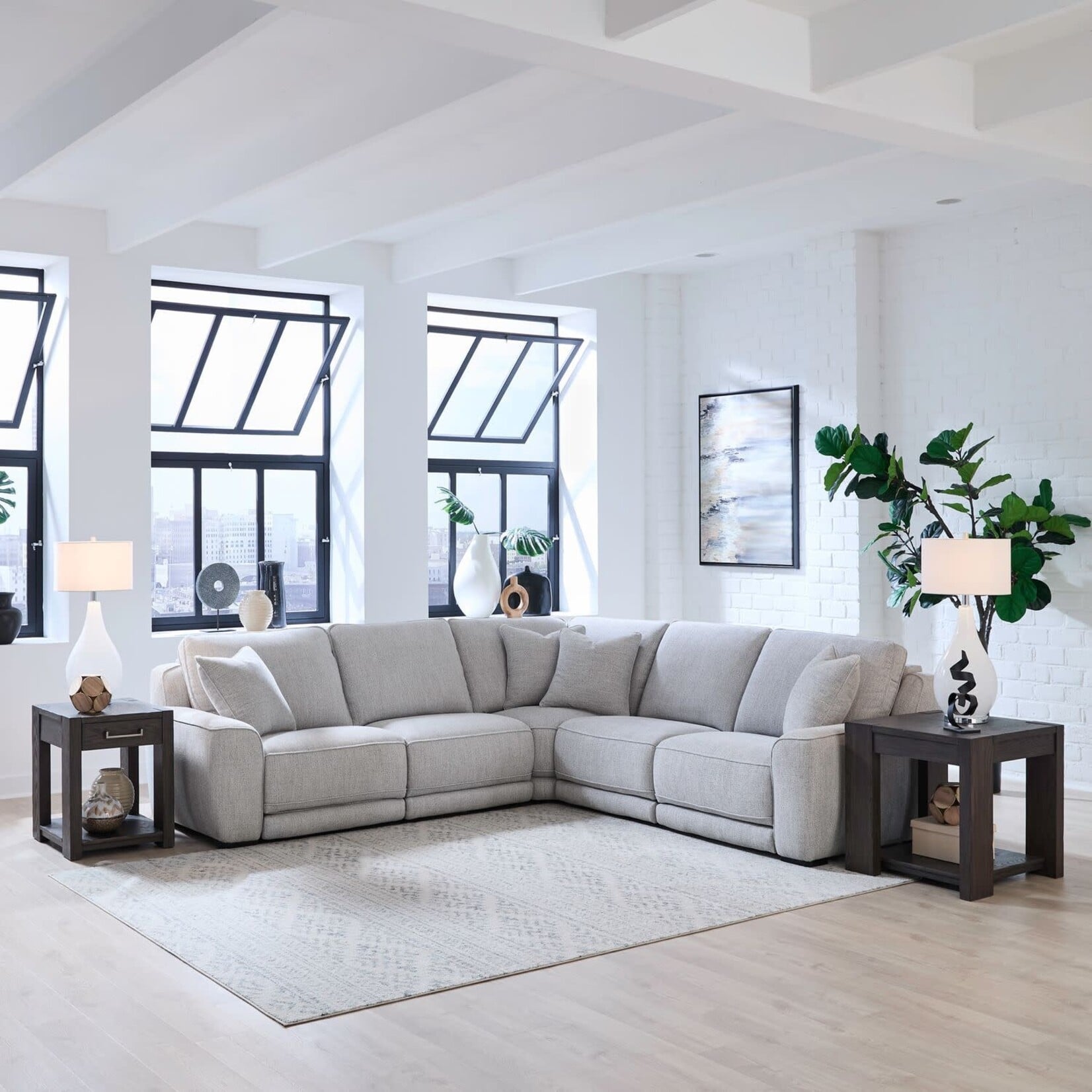 Liberty Furniture Blake 5pc Power Fabric Sectional