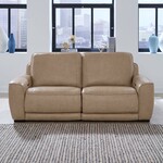 Liberty Furniture Blake Oatmeal Leather Power Sofa