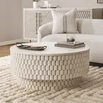Classic Home Norwood 40" Round Coffee Table w/casters