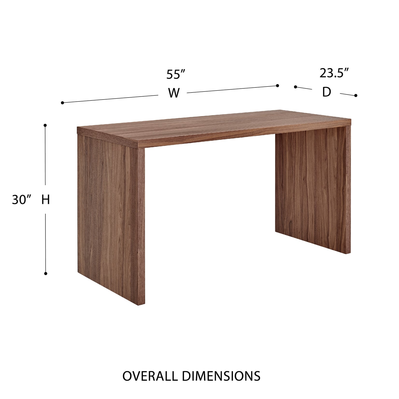 EuroStyle Abby 55 Desk 19710-WAL