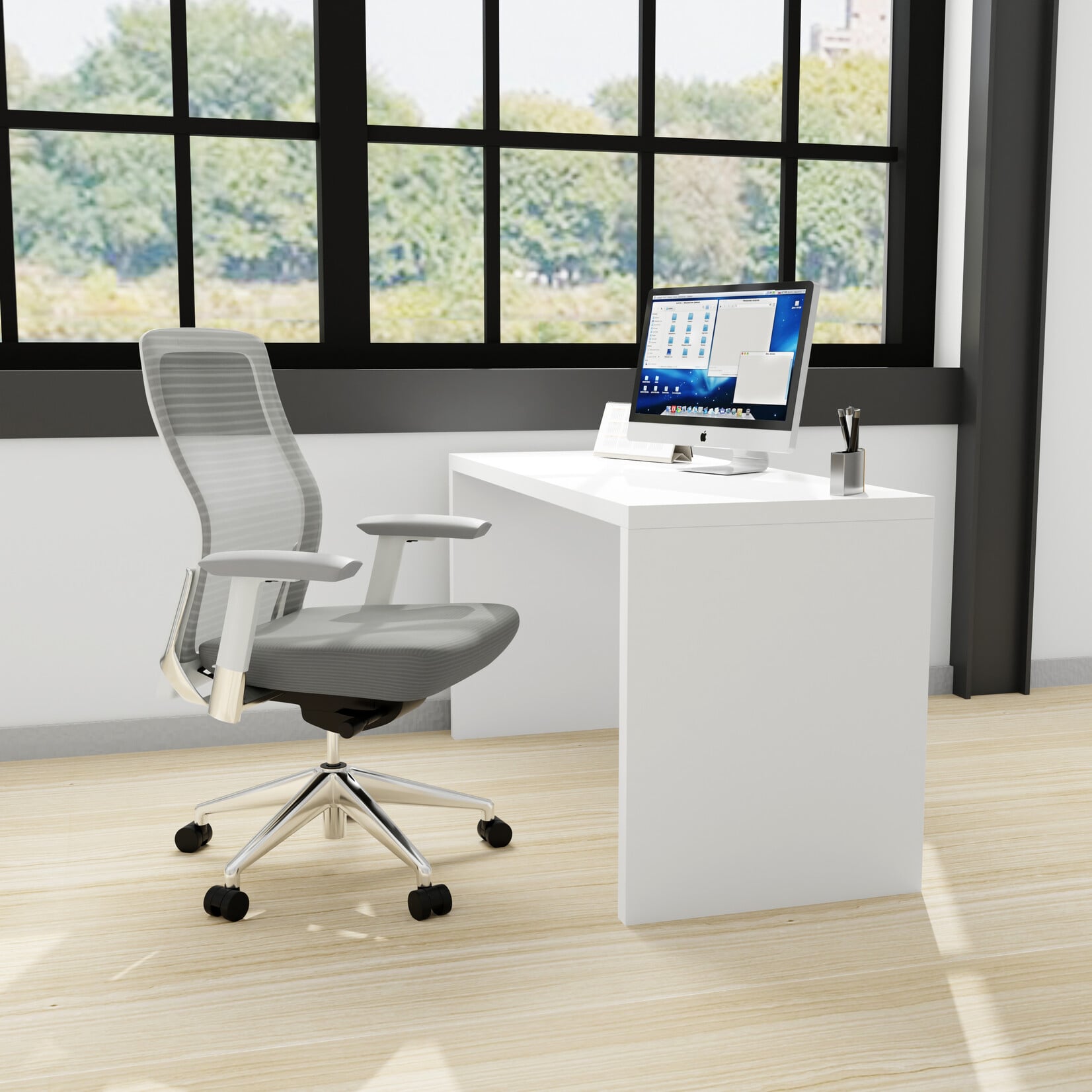 EuroStyle Abby 55 Desk 19710-WHT