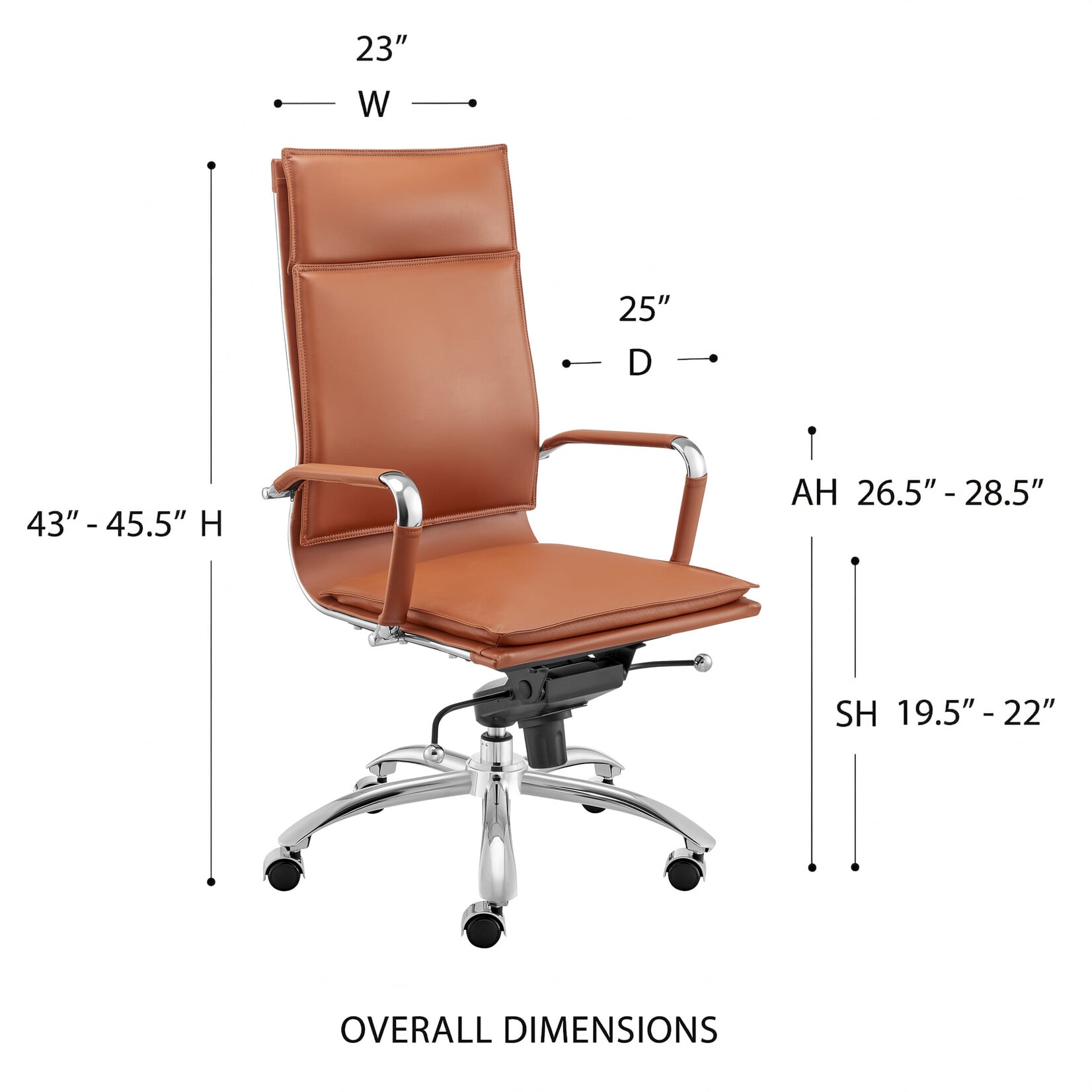 EuroStyle Gunar High Back Office Chair 50010-DKCRML