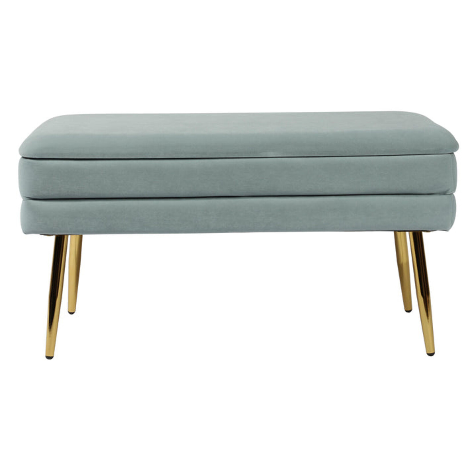 TOV Ziva Blue Velvet Storage Bench