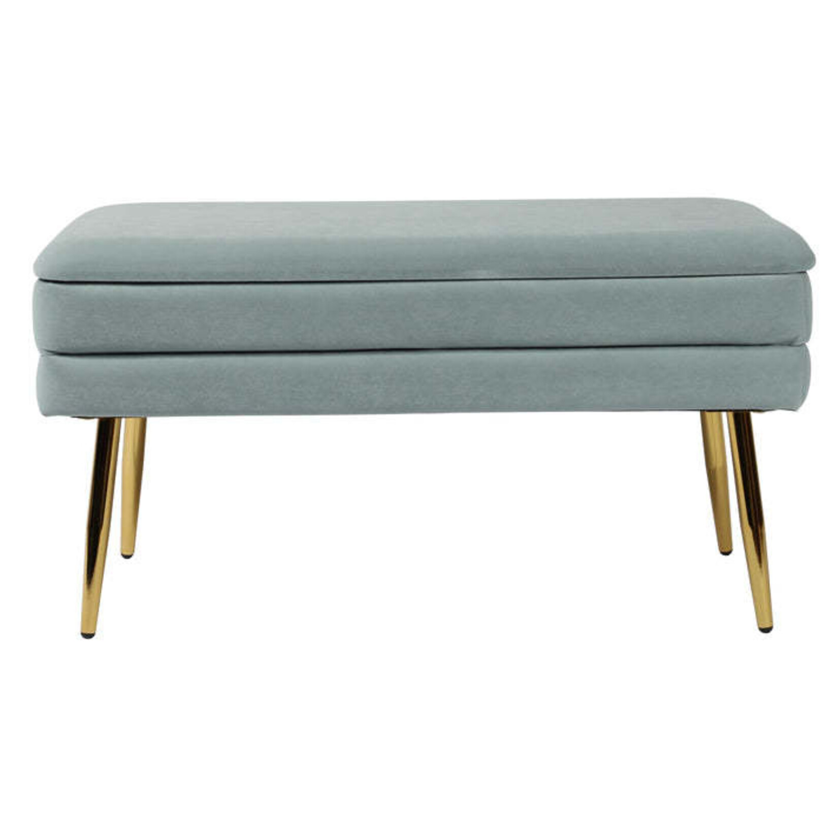 TOV Ziva Blue Velvet Storage Bench