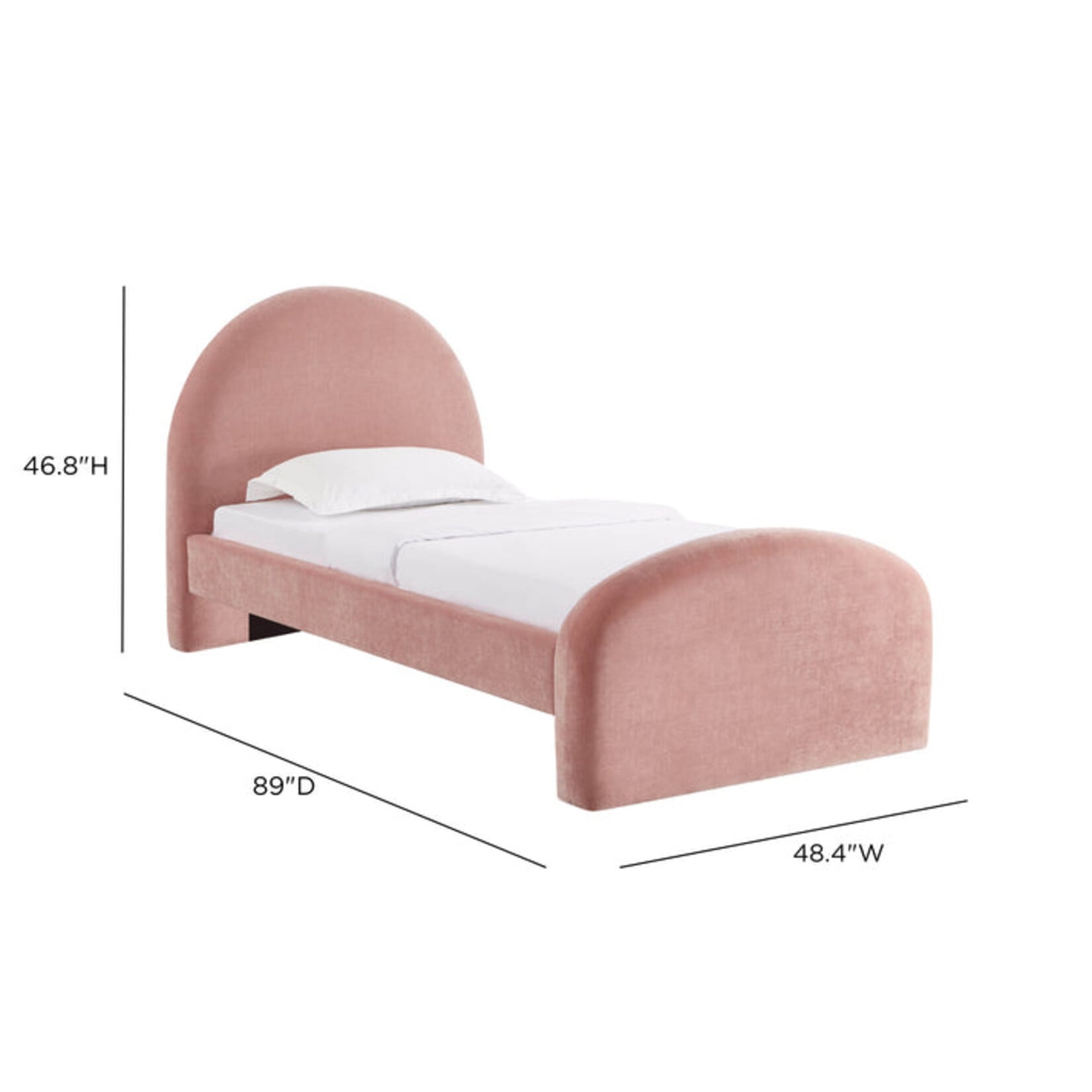TOV Moon Rose Chenille Twin Bed
