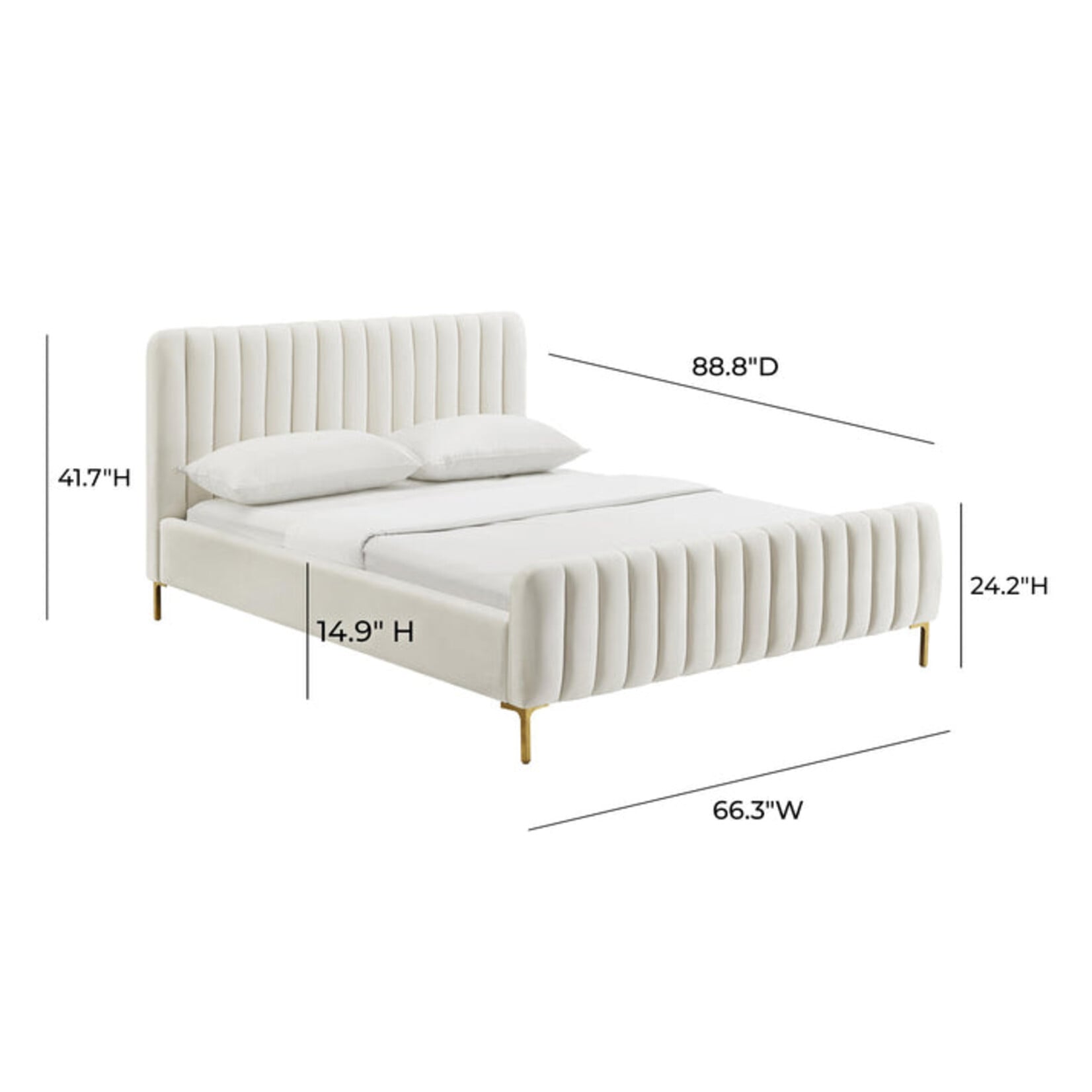 TOV Angela Cream Queen Bed