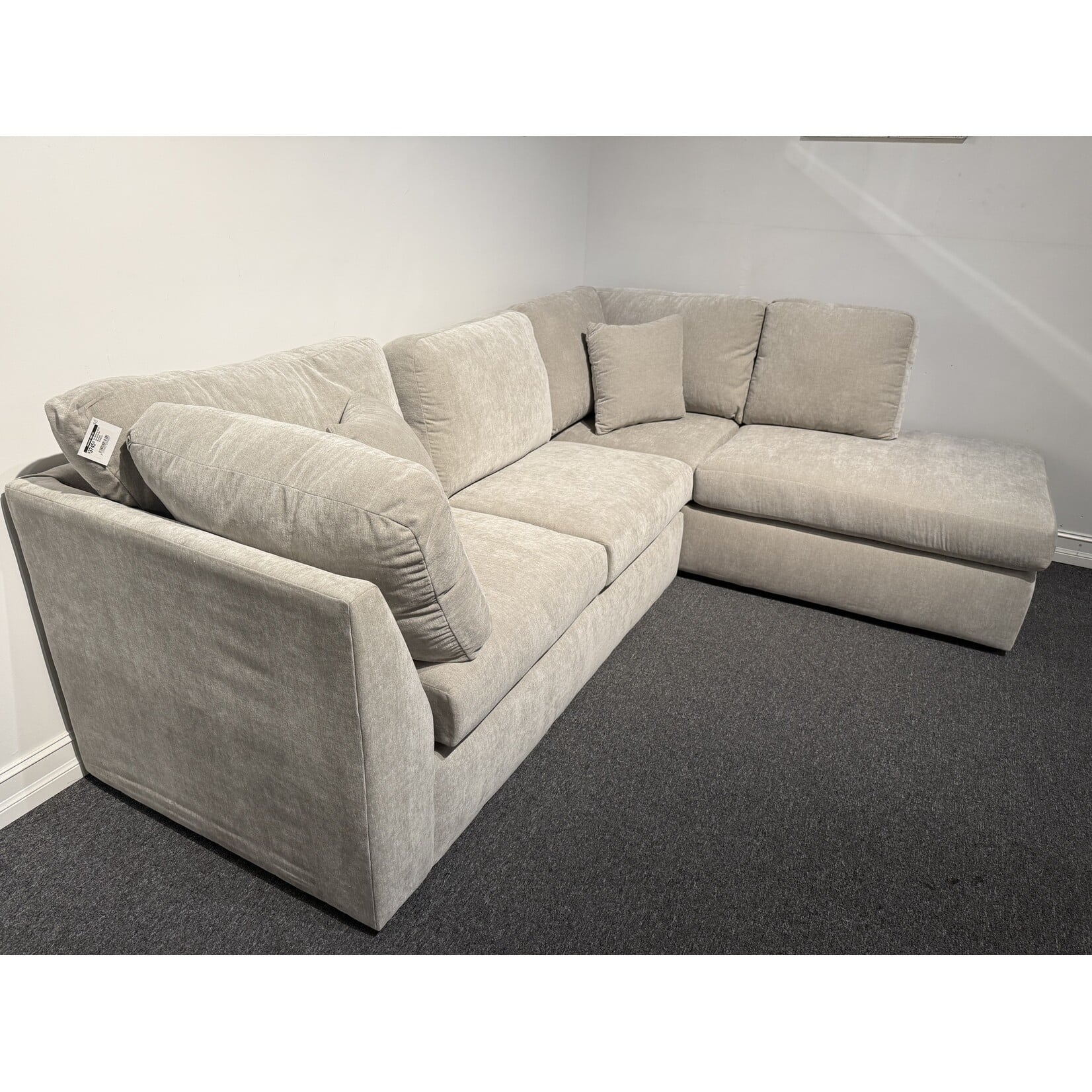 OvernightSofa 593 Sectional w/Full Sleeper Kenley Moondust