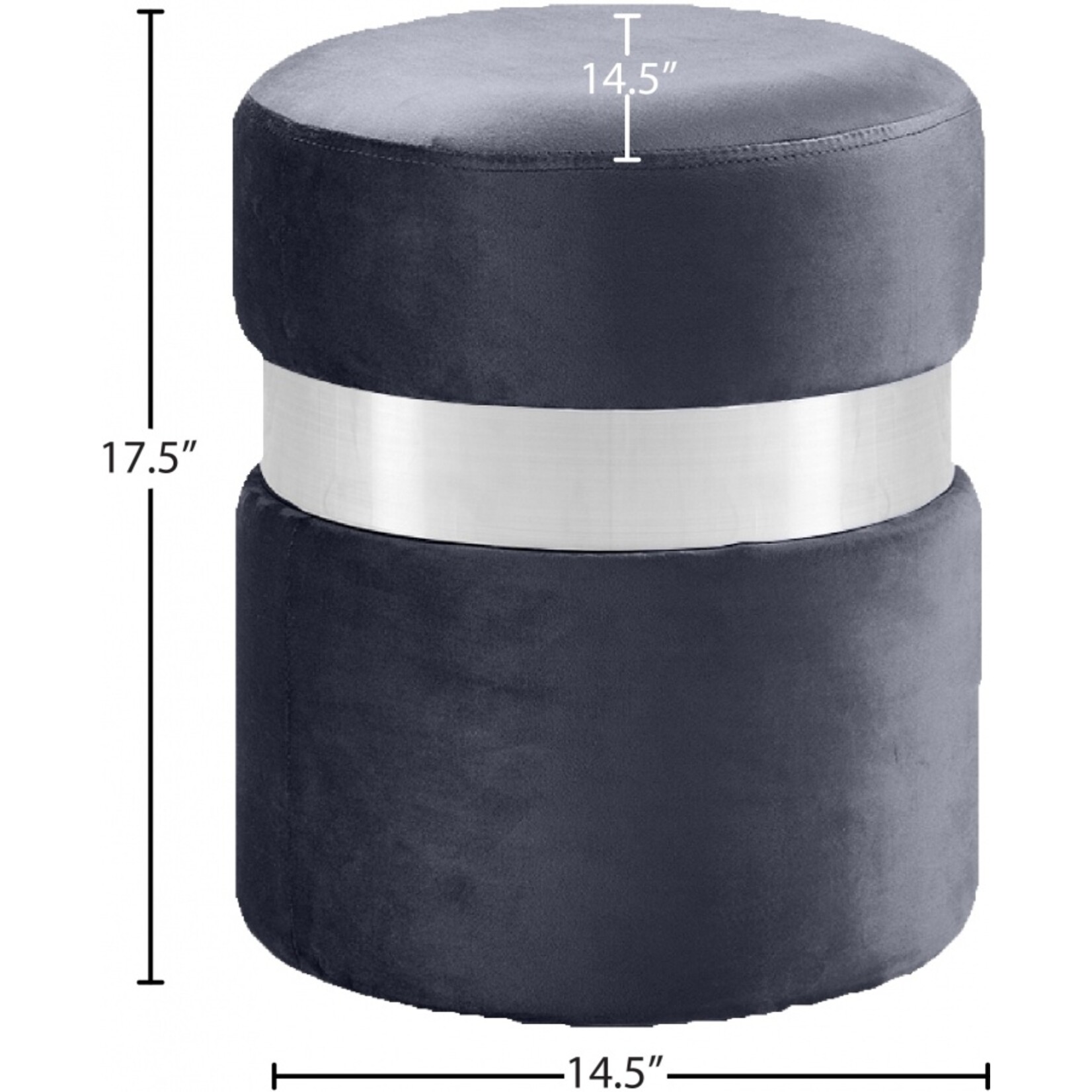 Hailey Velvet Upholstered Stool
