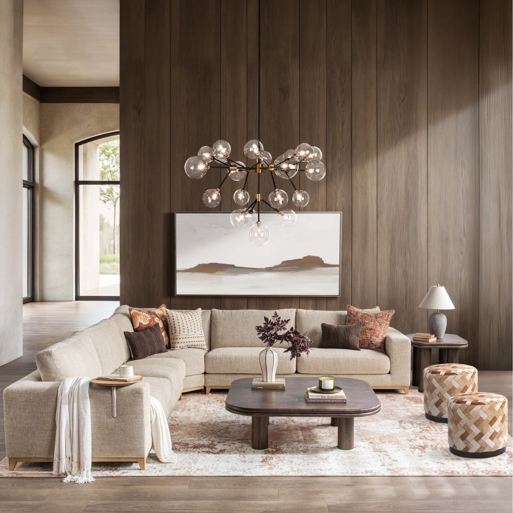 Classic Home Donovan 3pc Sectional Bisque