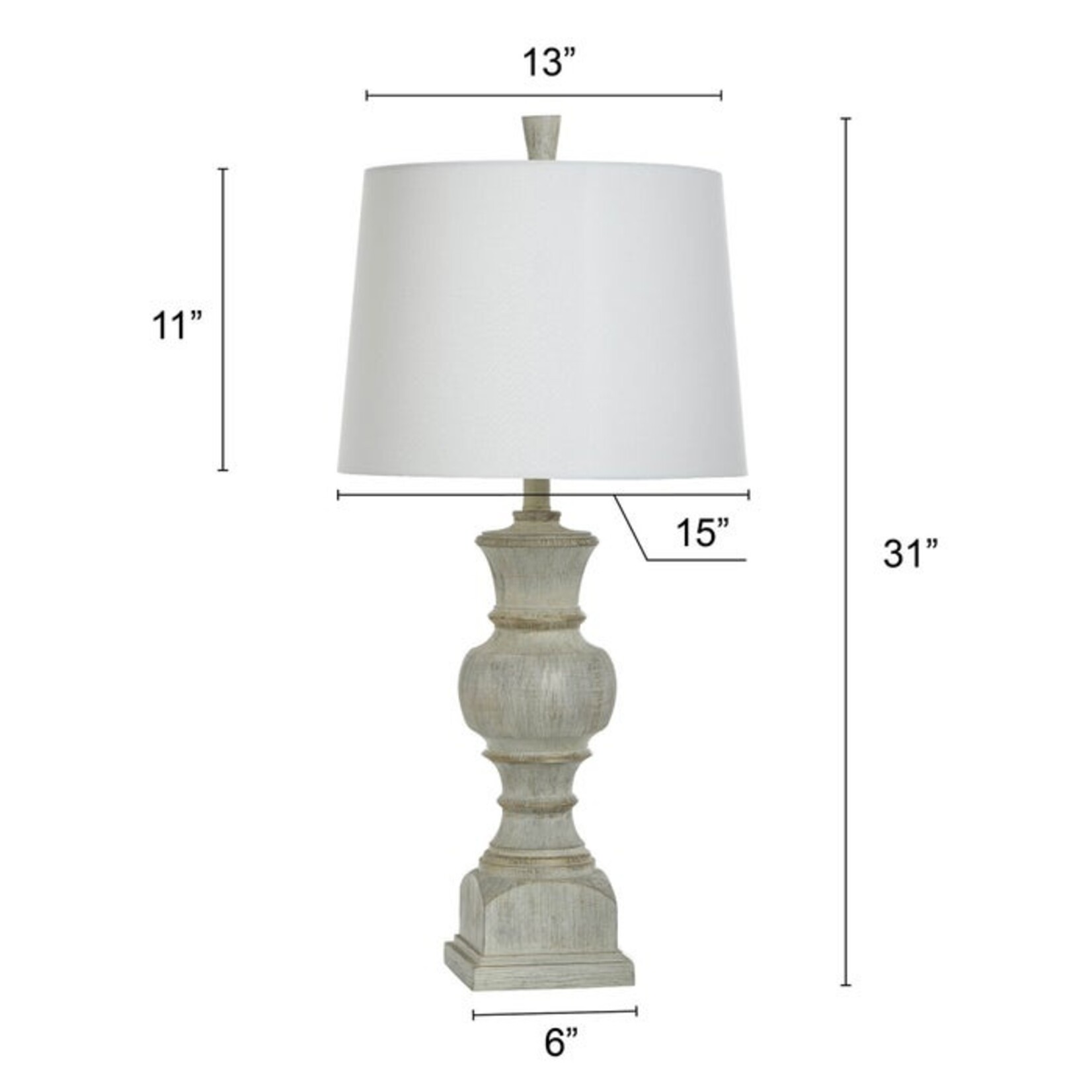Stylecraft BULLWELL GREY | Table Lamp with Linen Hardback Shade
