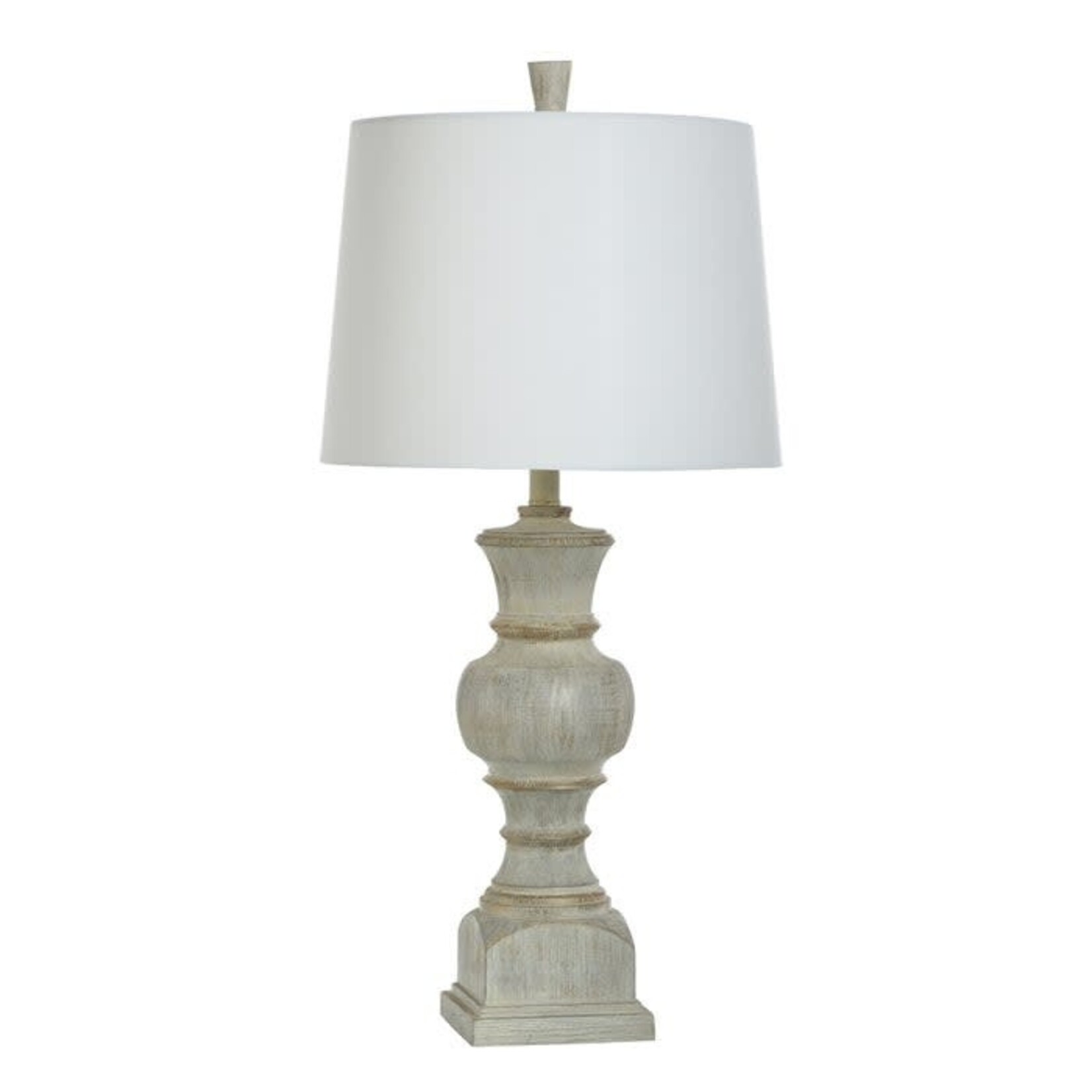 Stylecraft BULLWELL GREY | Table Lamp with Linen Hardback Shade