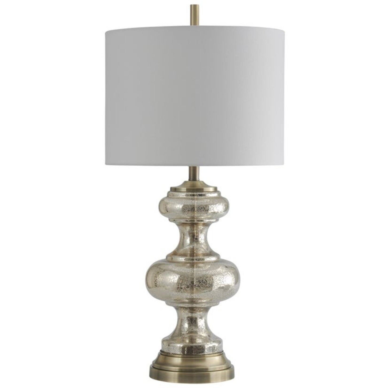 Stylecraft Northbay with Antique Brass | Glass and Metal Transitional Table Lamp  (FW)