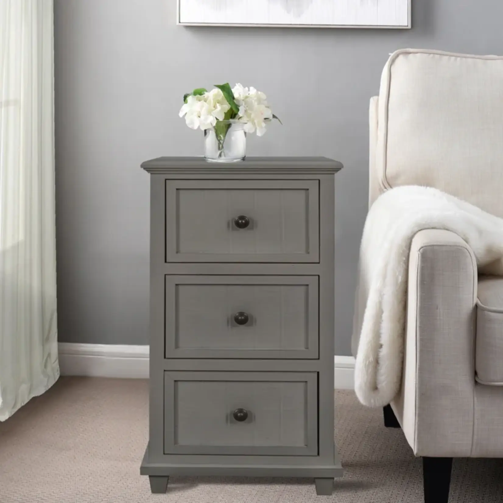 Stylecraft Vintage Grey Side Table (FW/)