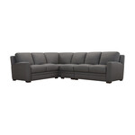 TB34396-4pc Leather Sectional Dark Taupe GLM2203