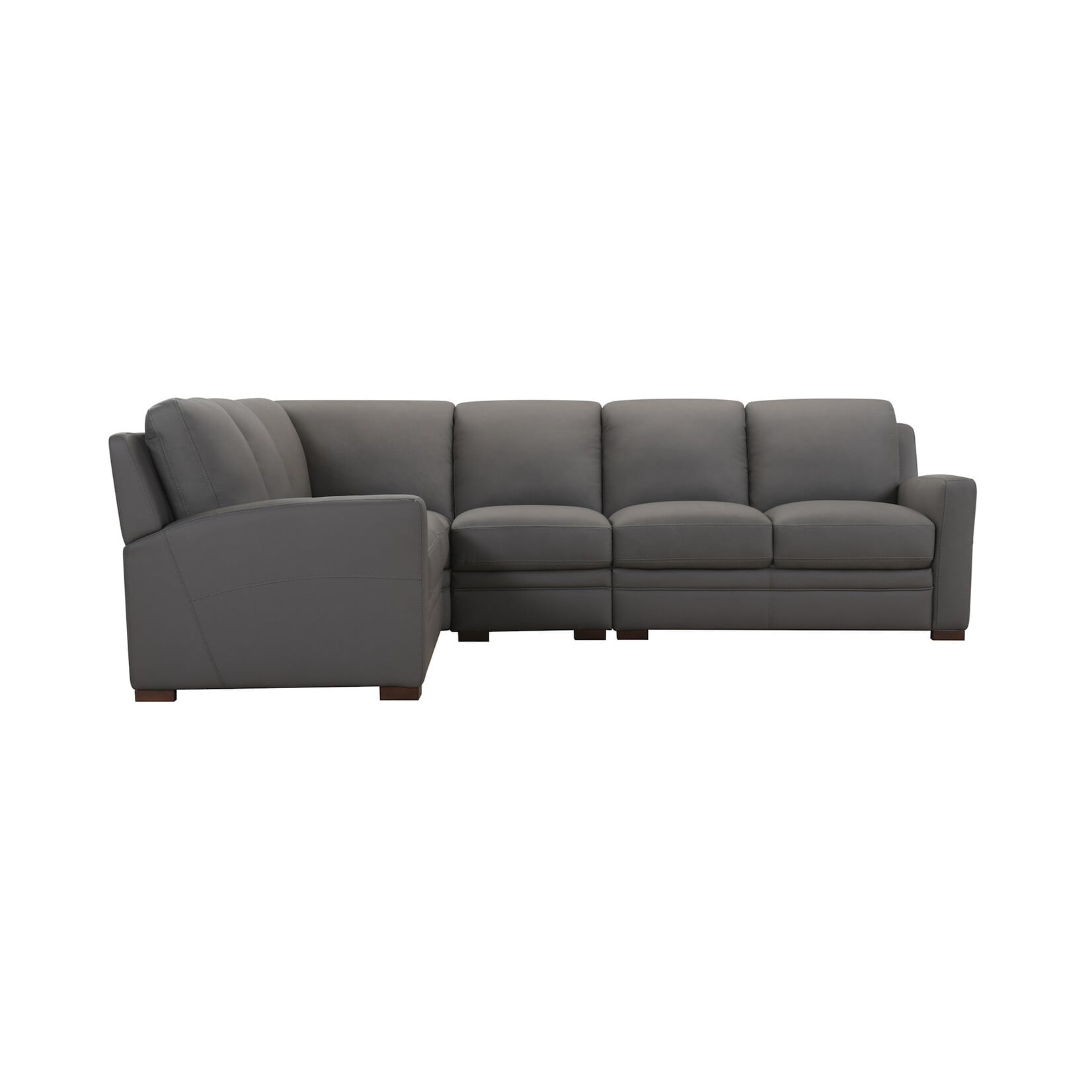 TB34396-4pc Leather Sectional Dark Taupe GLM2203