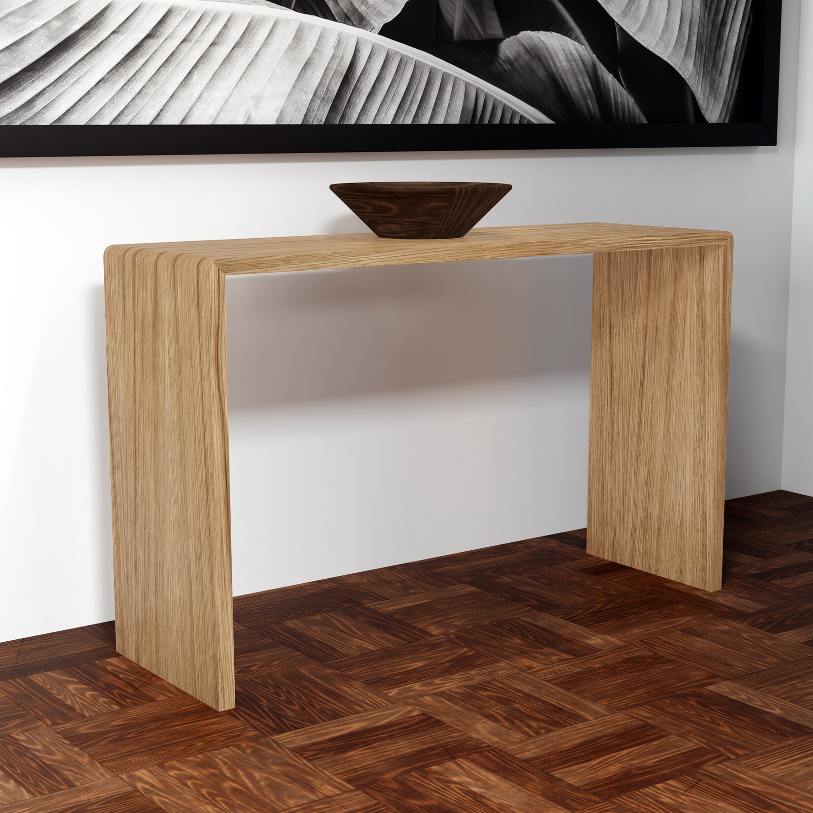 EuroStyle Nova 47" Console Table Oak (I3UM)
