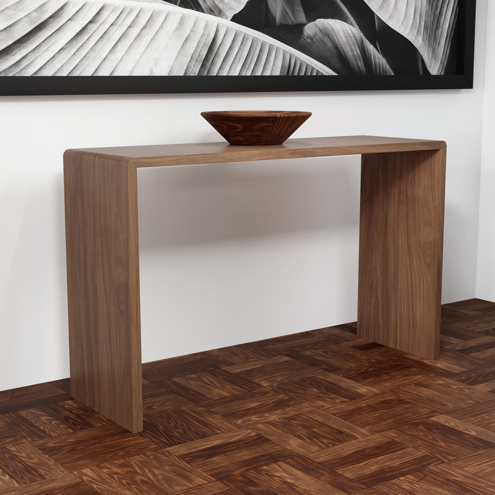 EuroStyle Nova 47" Console Table Walnut (I3UM)