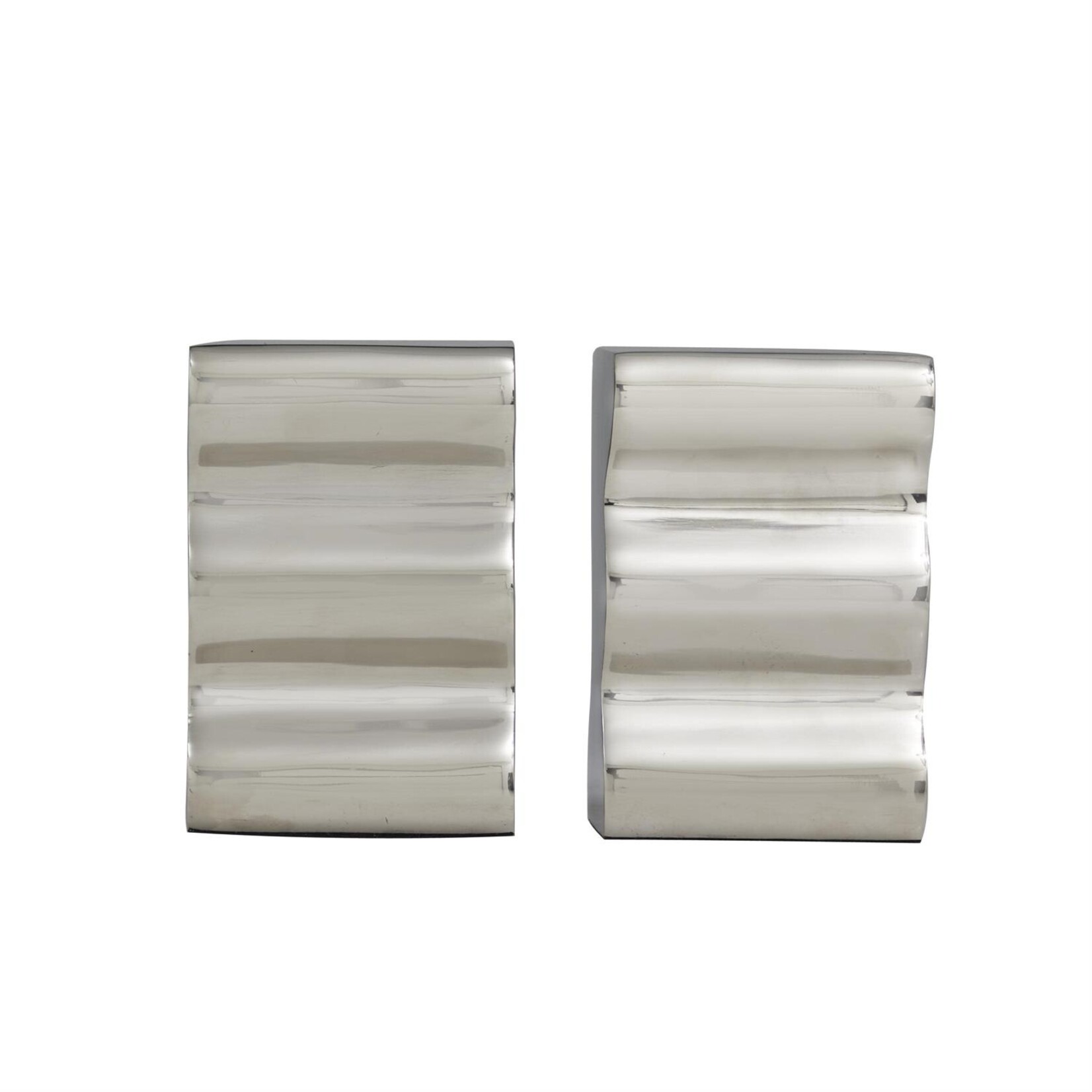 Deco Marche Silver Aluminum Bookends Set of 2
