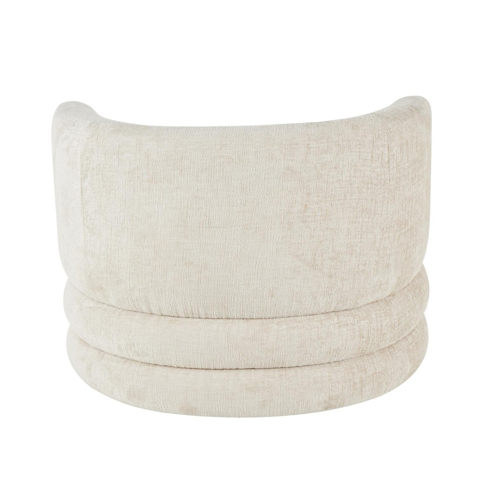 Deco Marche Beige Chenille Arched Swivel Accent Chair (L5UM)
