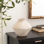 Deco Marche Cream Ceramic Antique Style Washed Vase