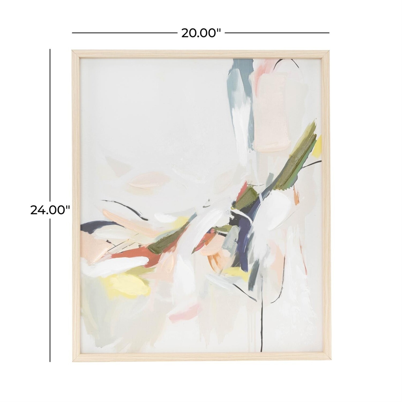Deco Marche Multi Colored Canvas Abstract Framed Wall Art