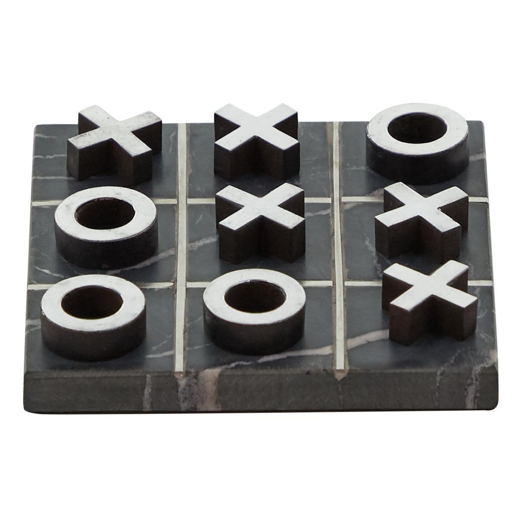 Deco Marche Black Marble Tic Tac Toe Game Set