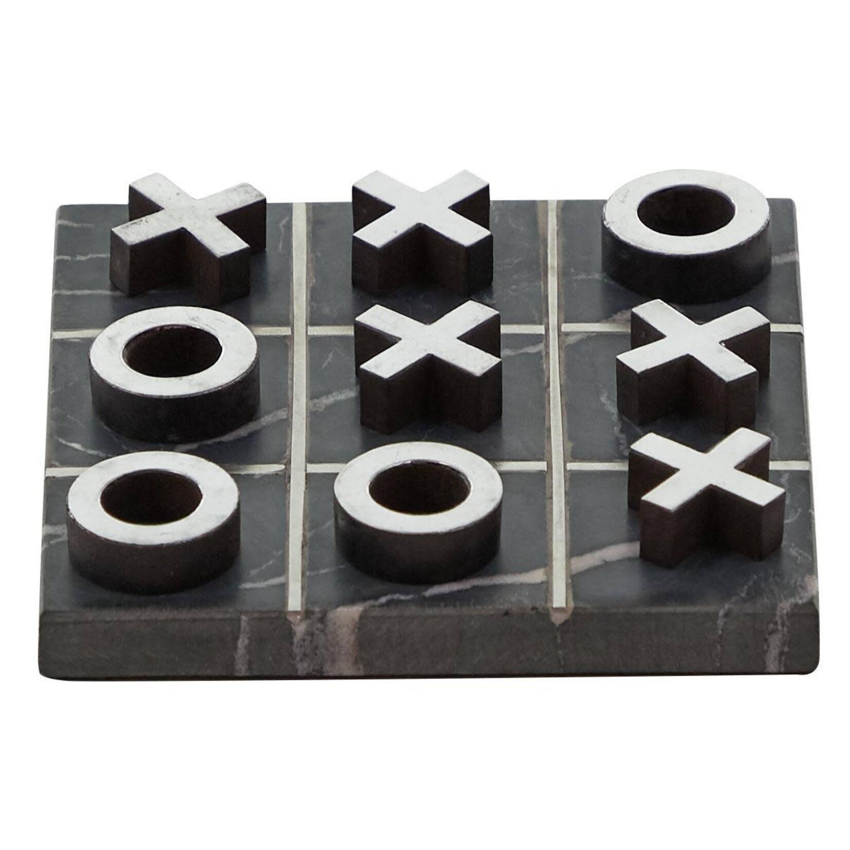 Deco Marche Black Marble Tic Tac Toe Game Set