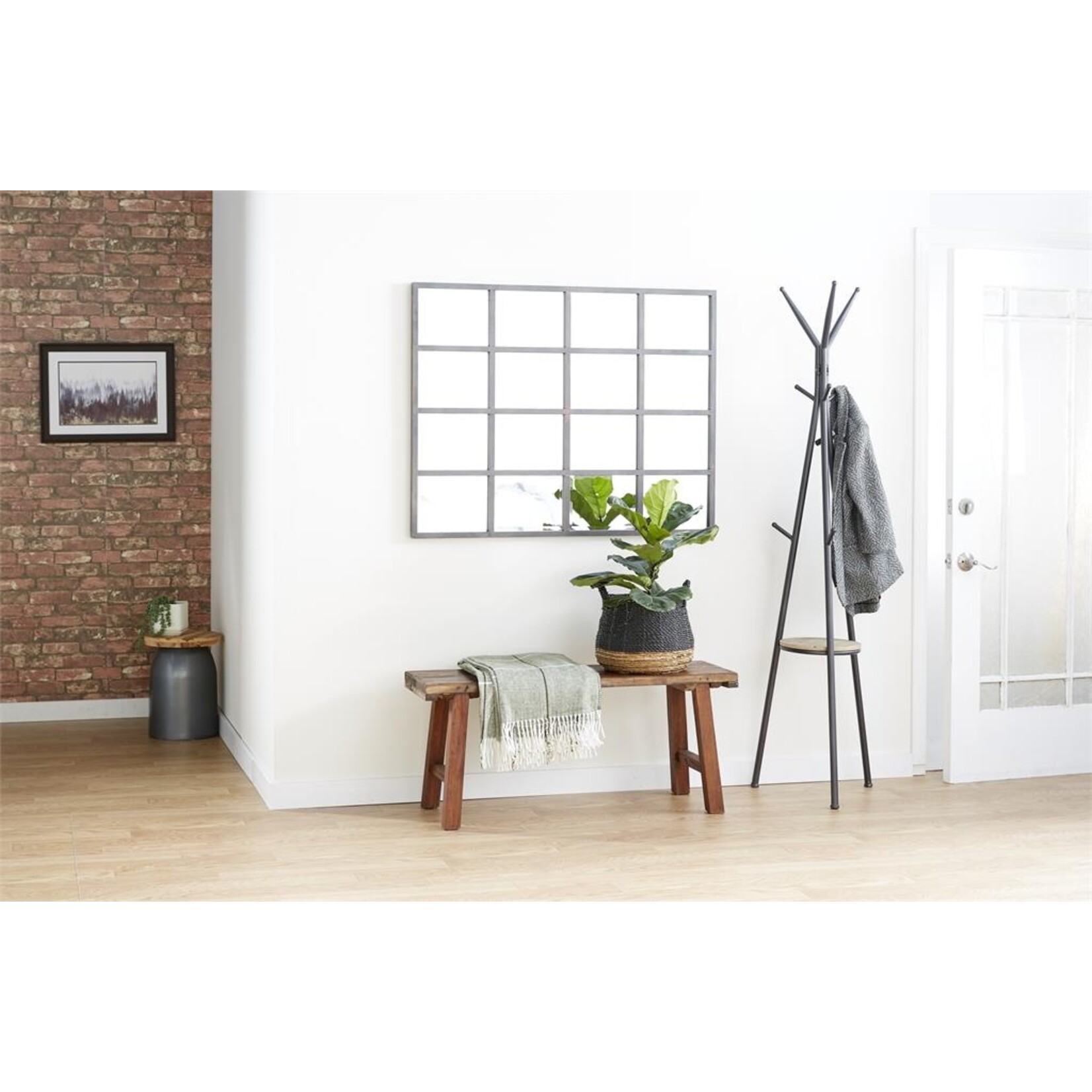 Deco Marche Brown Wood Handmade Natural Bench