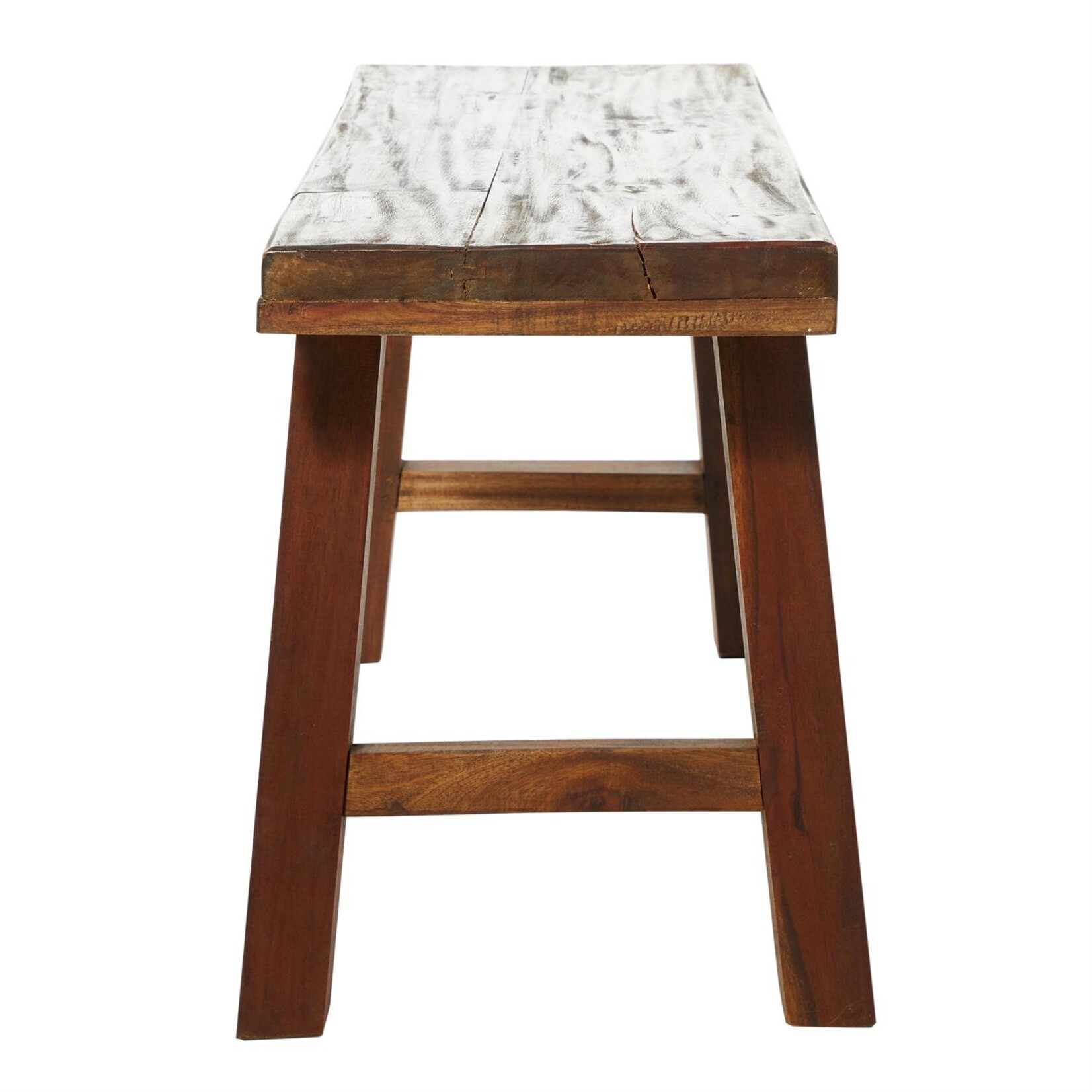 Deco Marche Brown Wood Handmade Natural Bench