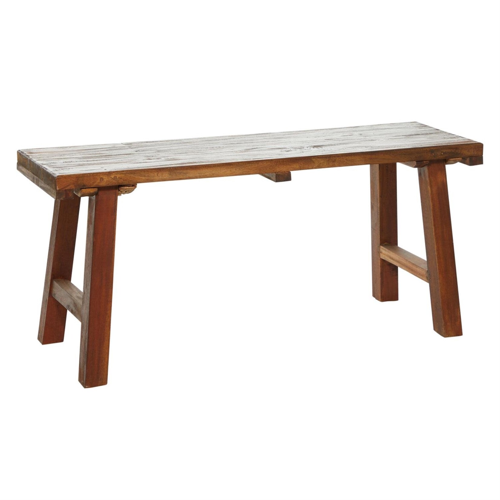 Deco Marche Brown Wood Handmade Natural Bench