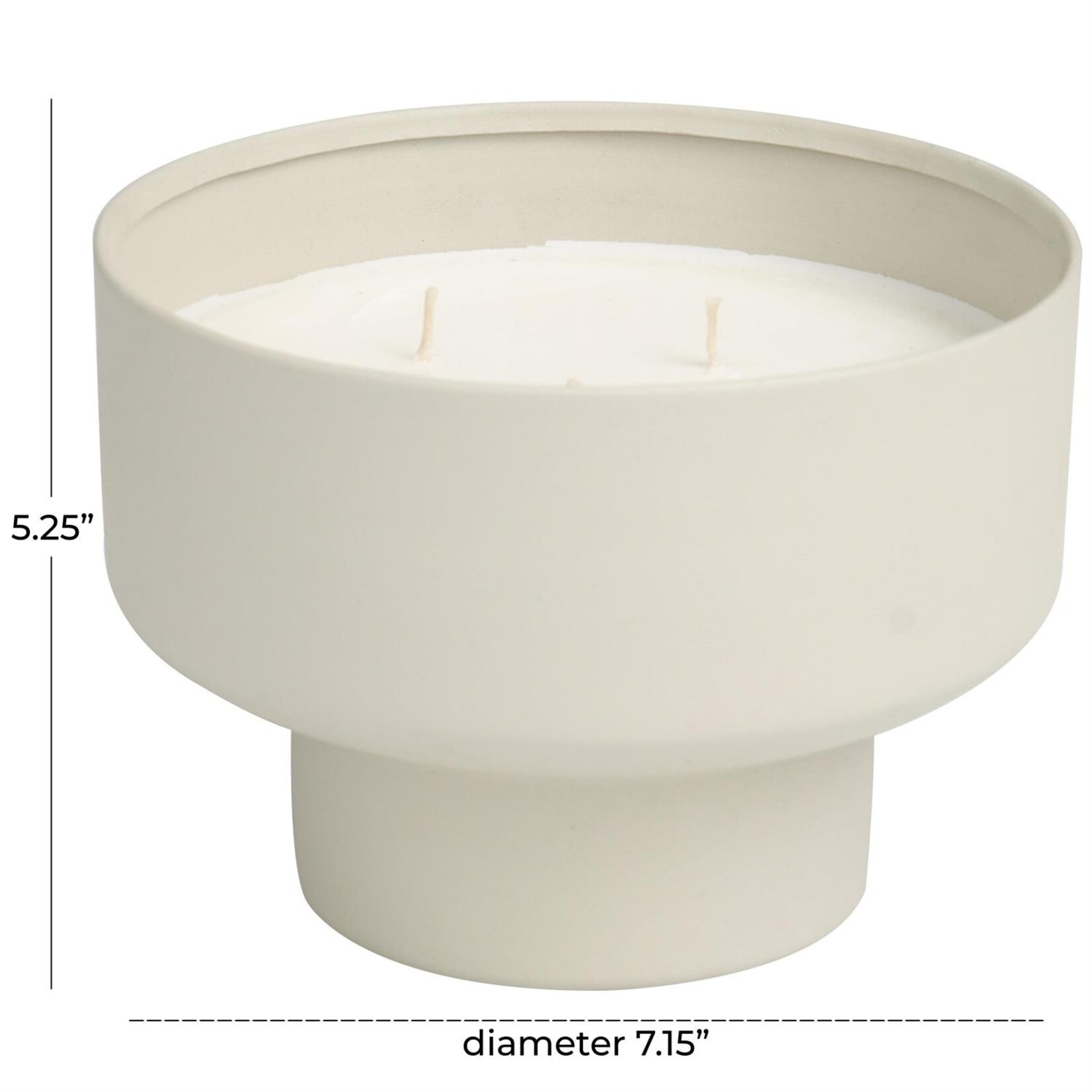 Deco Marche White Sage Matte 50 oz 3 Wick Candle with White Wax