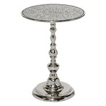 Deco Marche Silver Aluminum Metal Accent Table