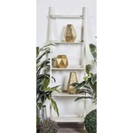 Deco Marche White Wood 5 Shelf Storage Shelving Unit, 20" x 14" x 69"