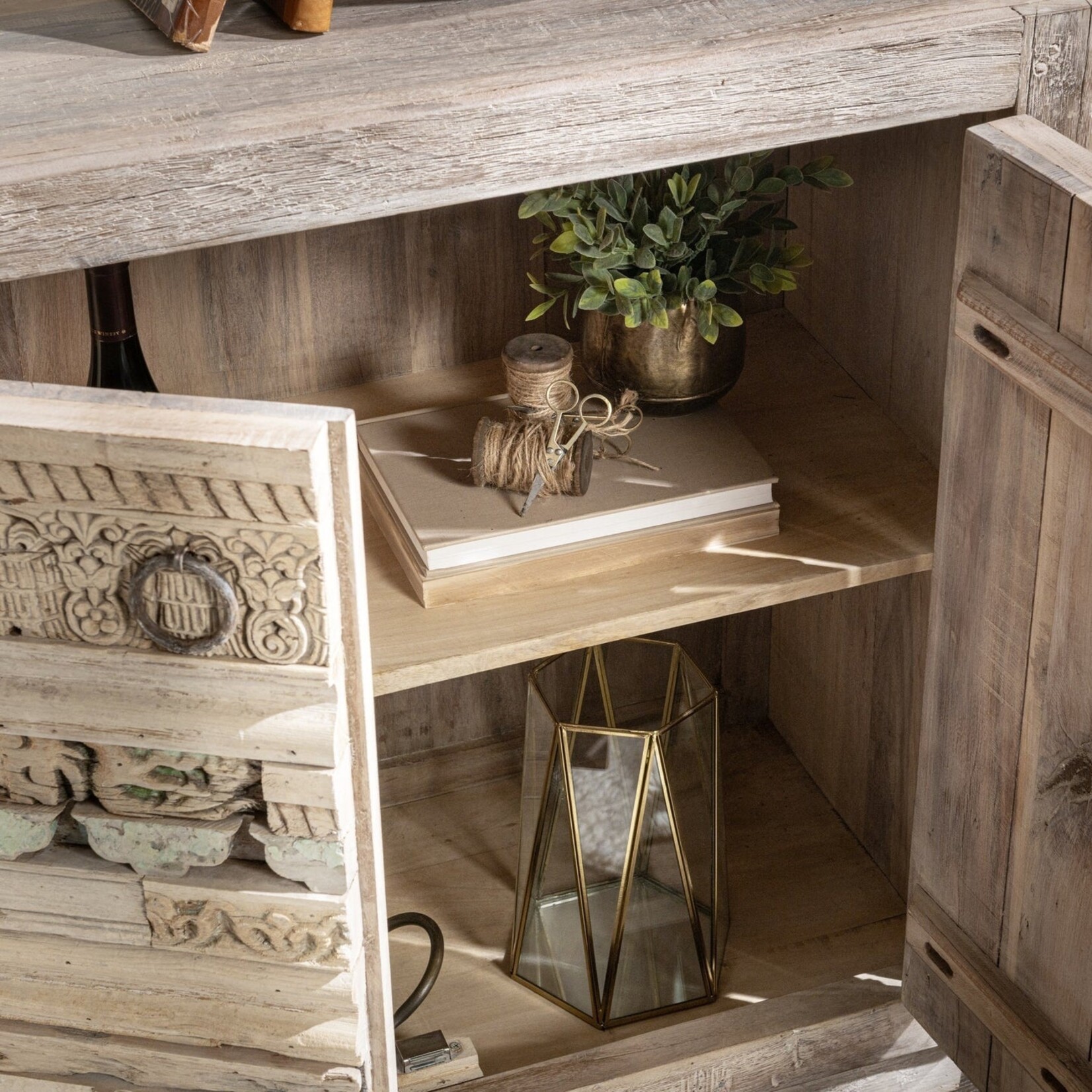 Classic Home Alta 4 Door Cabinet Butterwood Blend