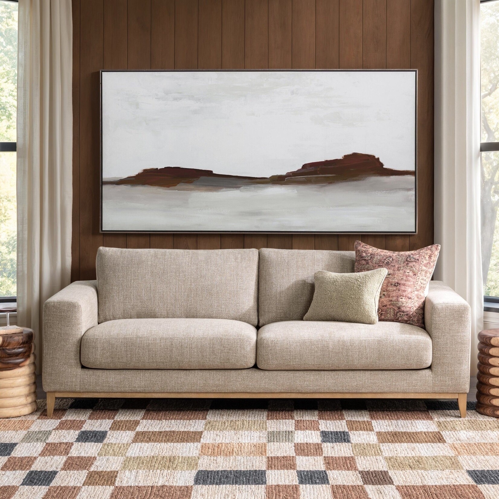Classic Home Donovan 94" Sofa Bisque