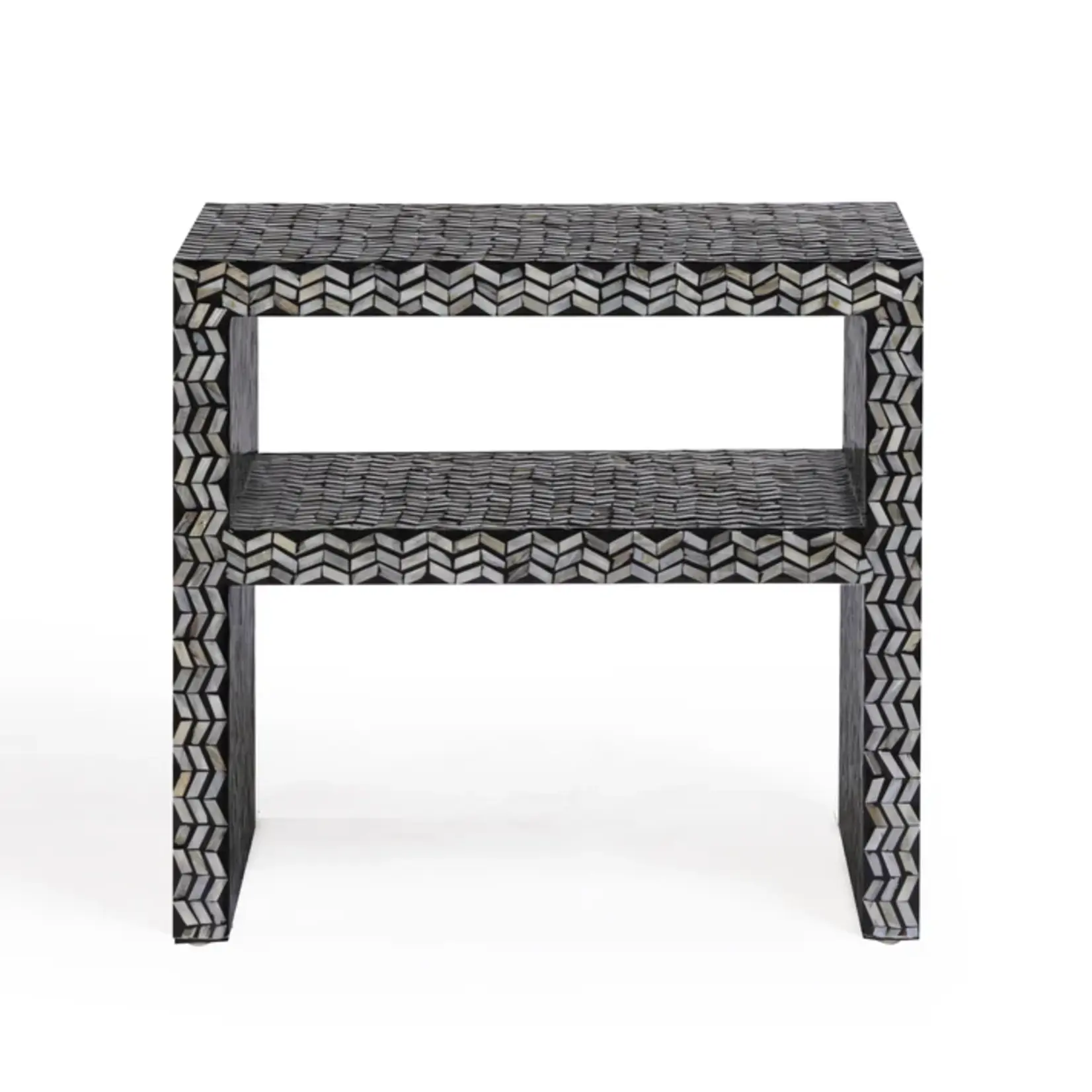 TOV Derry Black Mother of Pearl Nightstand