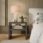 TOV Derry Black Mother of Pearl Nightstand