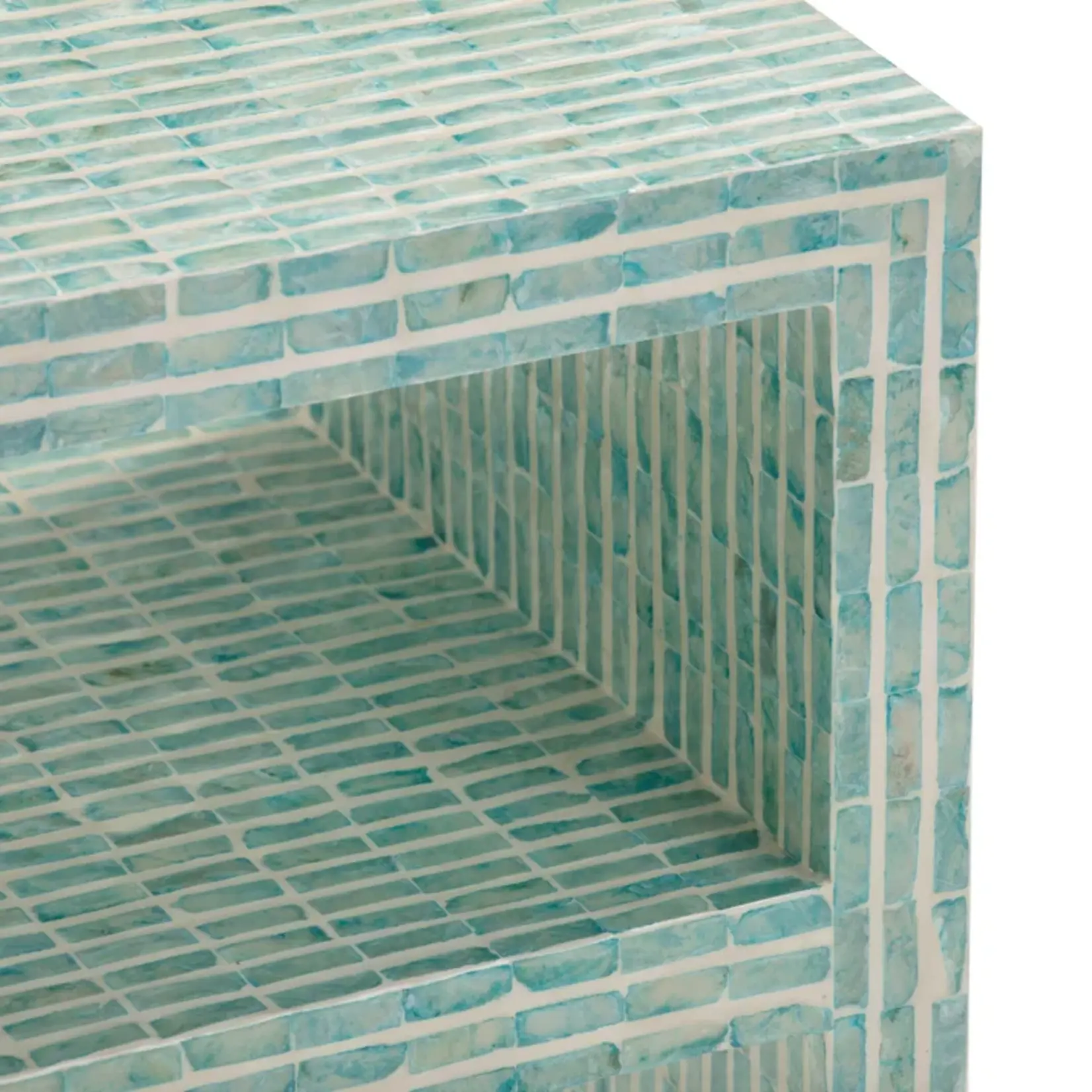 TOV Derry Blue Capiz Shell Nightstand