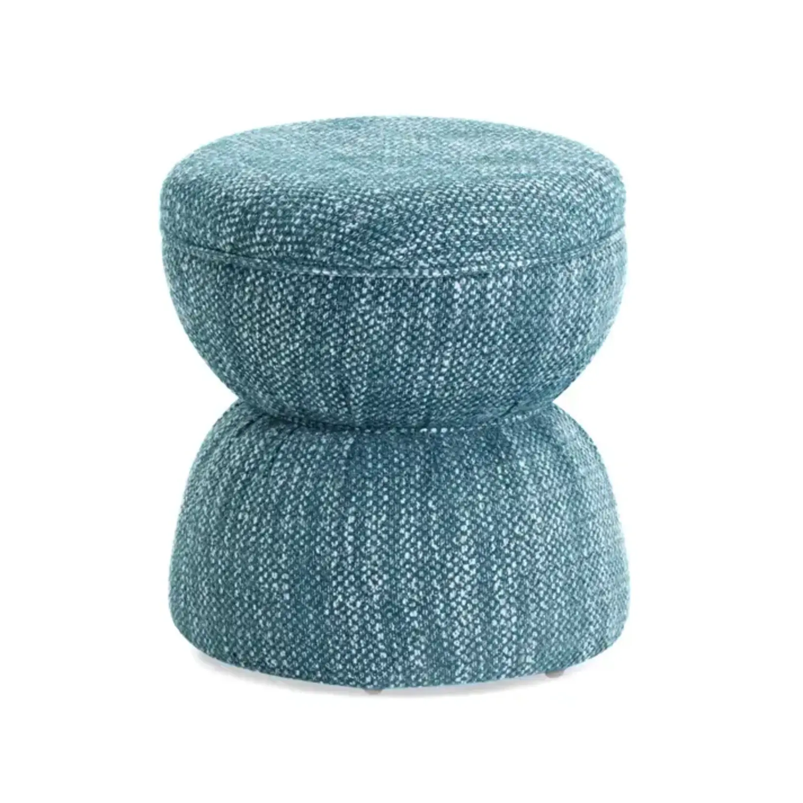 TOV Tomlin Teal Gaming Ruched Ottoman