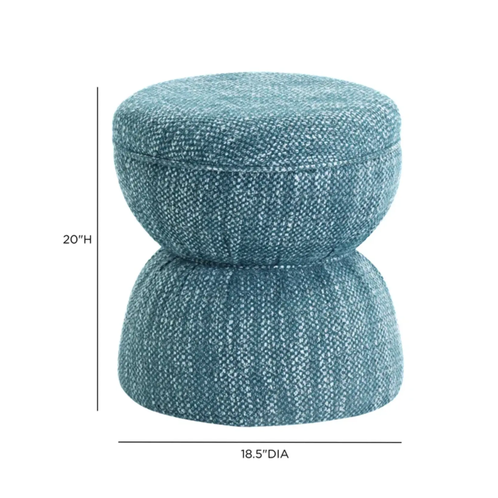 TOV Tomlin Teal Game Table and Ottoman Set