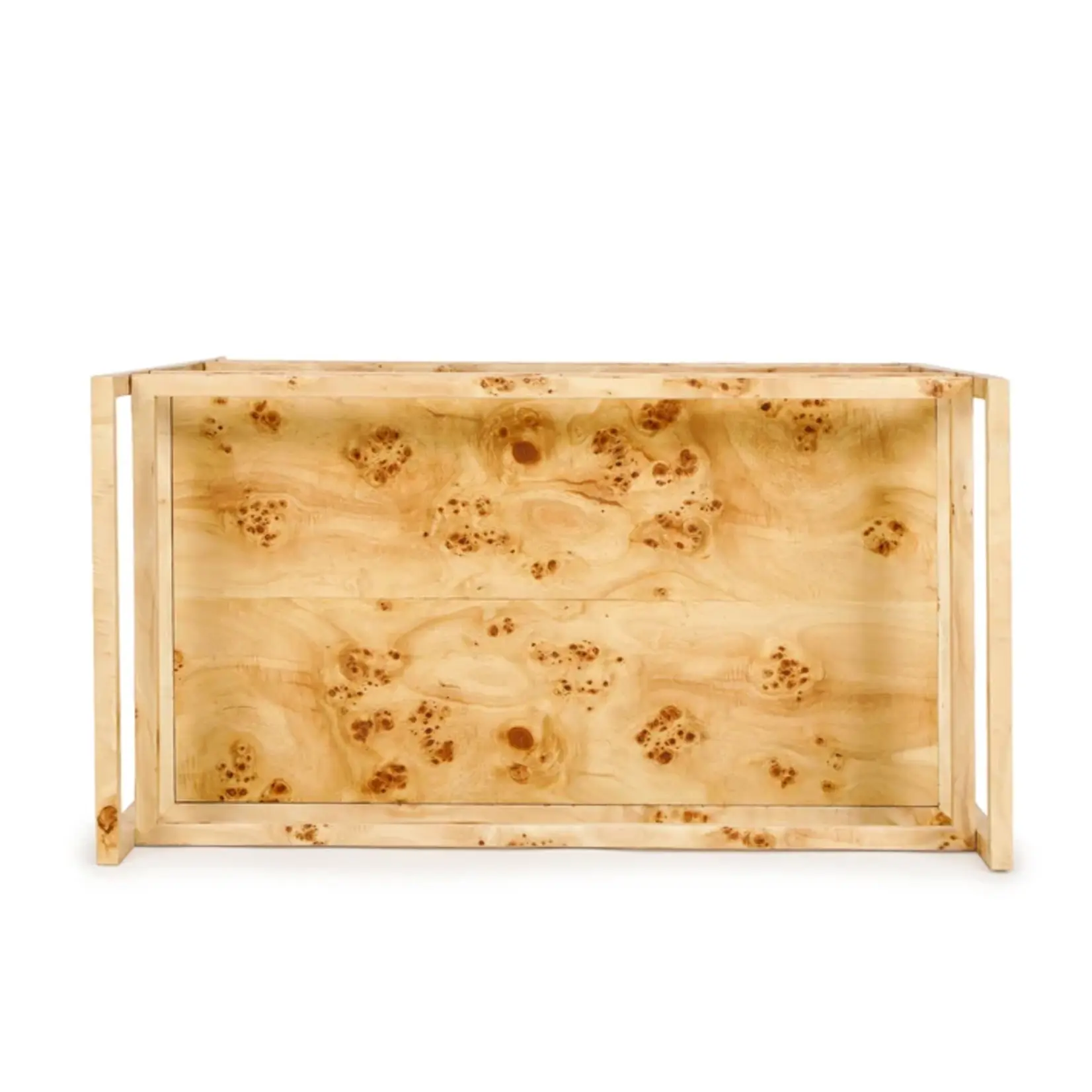 TOV Destin Natural Burl Designer Bar Cart