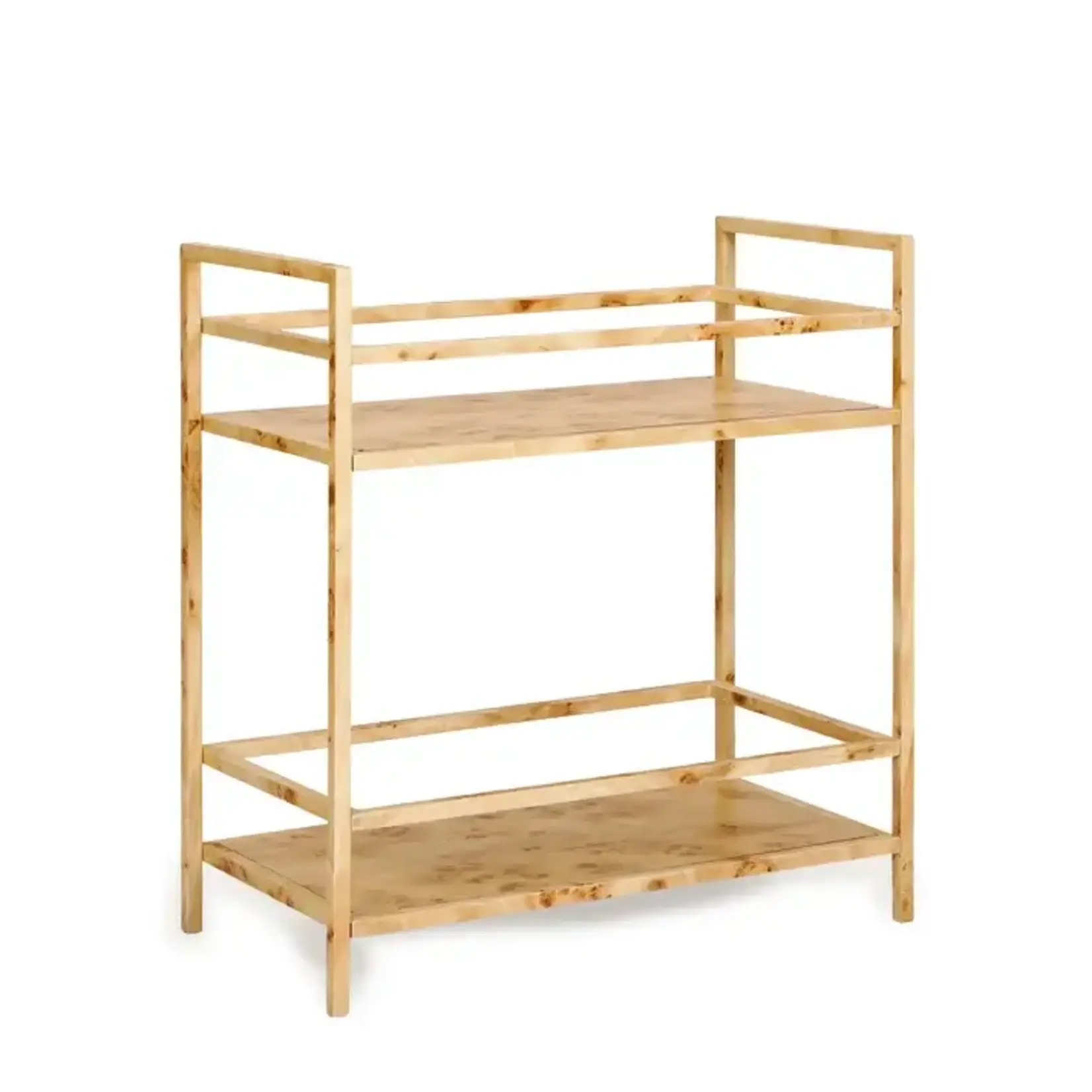 TOV Destin Natural Burl Designer Bar Cart