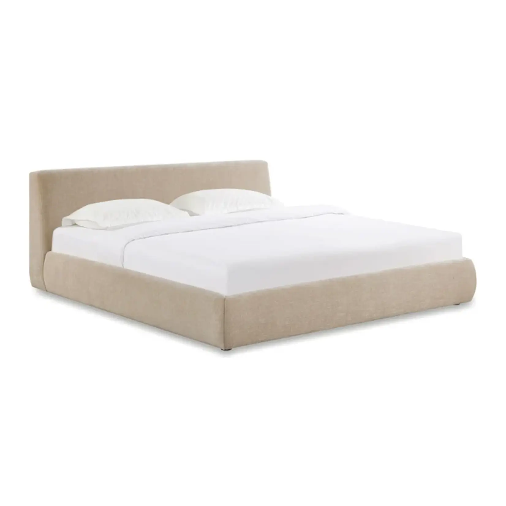 TOV Taupe	Isla Textured Velvet Queen Bed