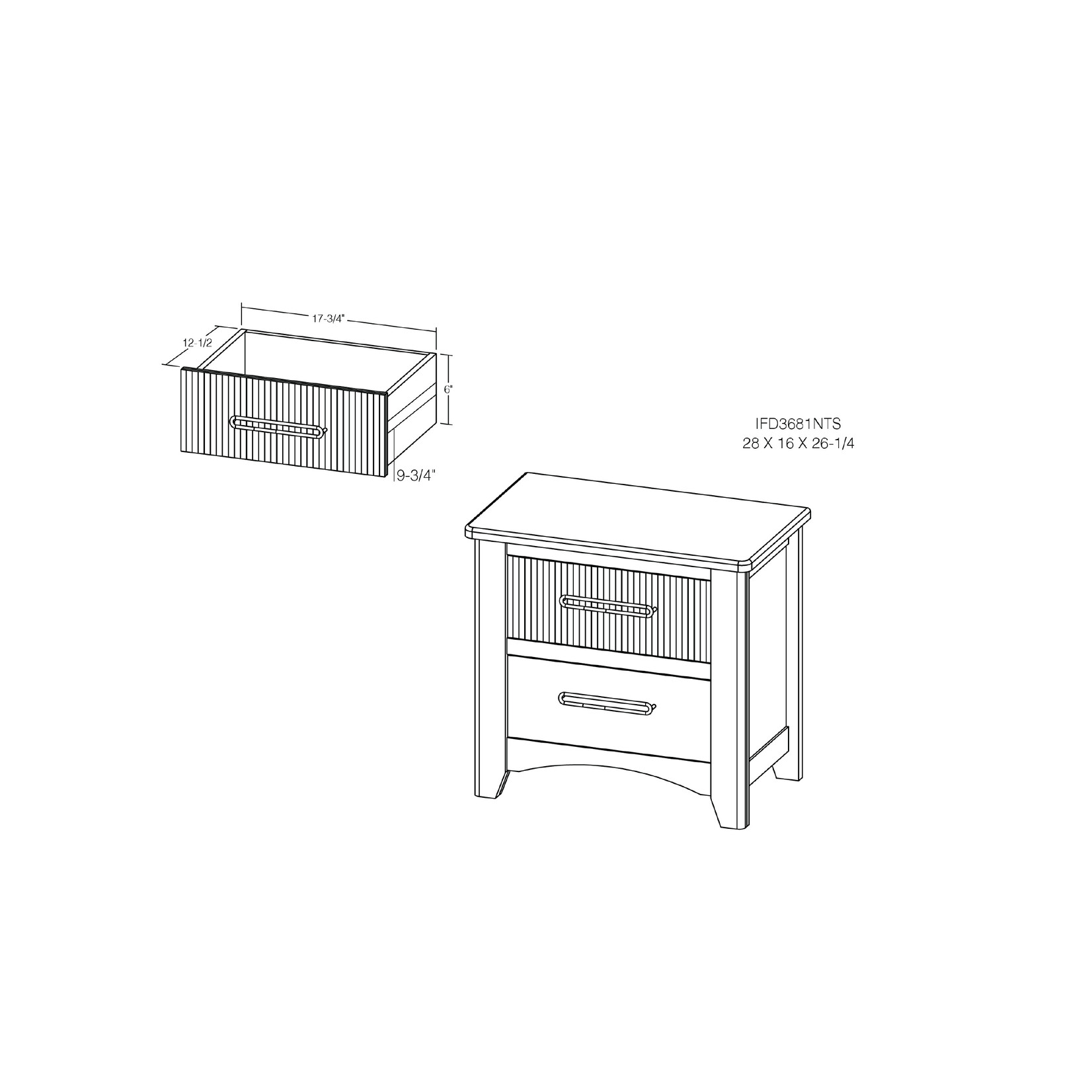 IFD Ridge Nightstand (J1UM)