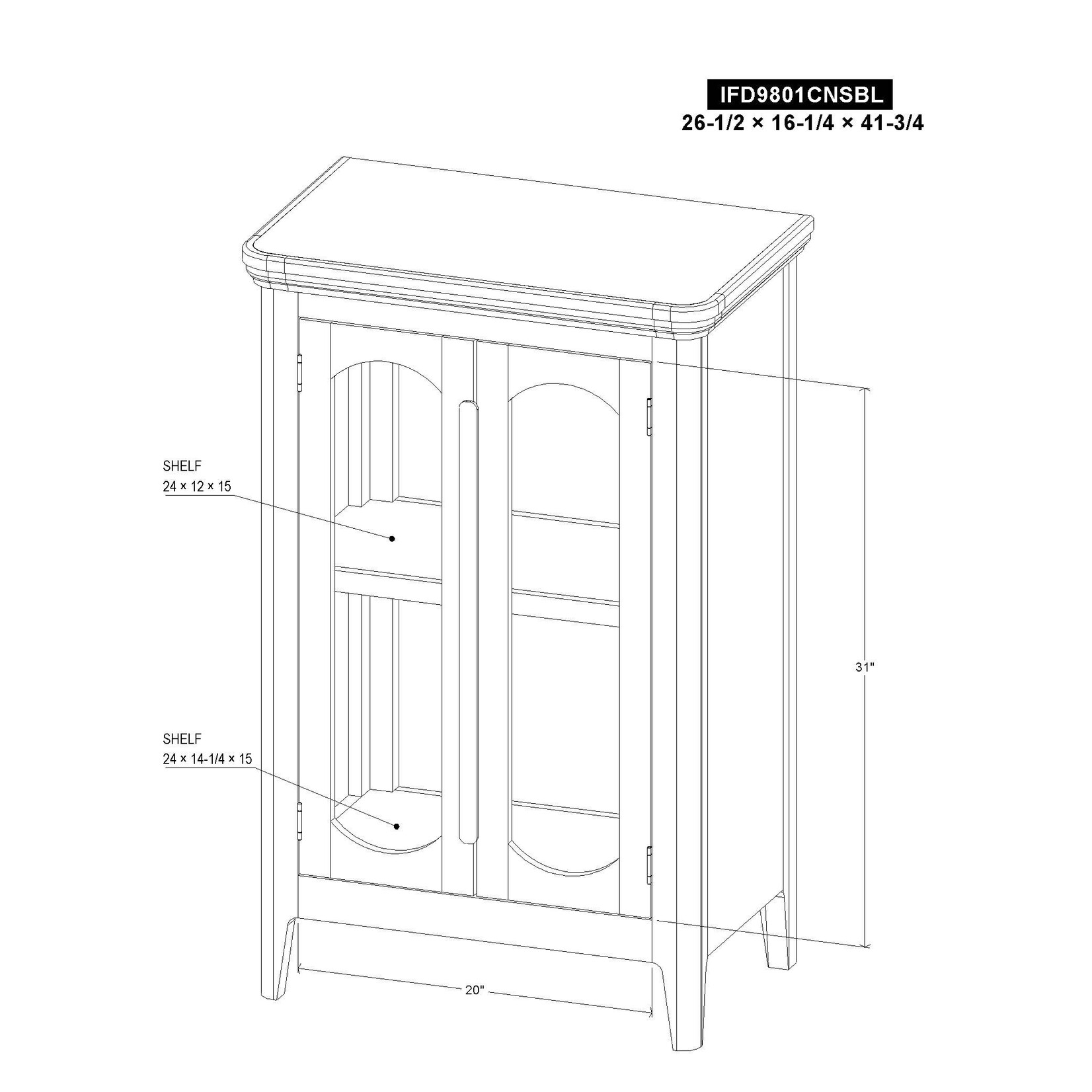 IFD Brava	2 Door Console Green