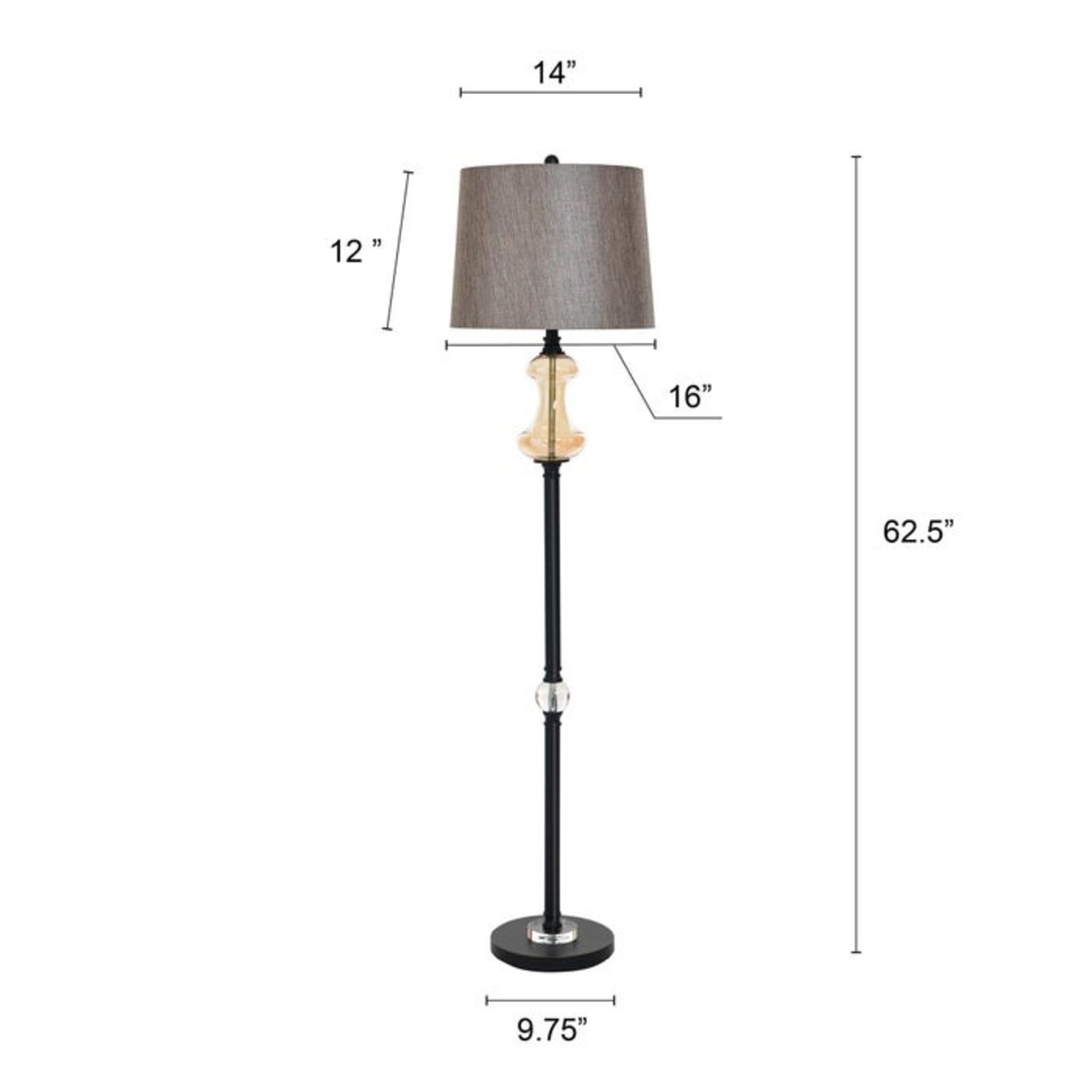 Stylecraft Madison Bronze Floor Lamp (L5UM)
