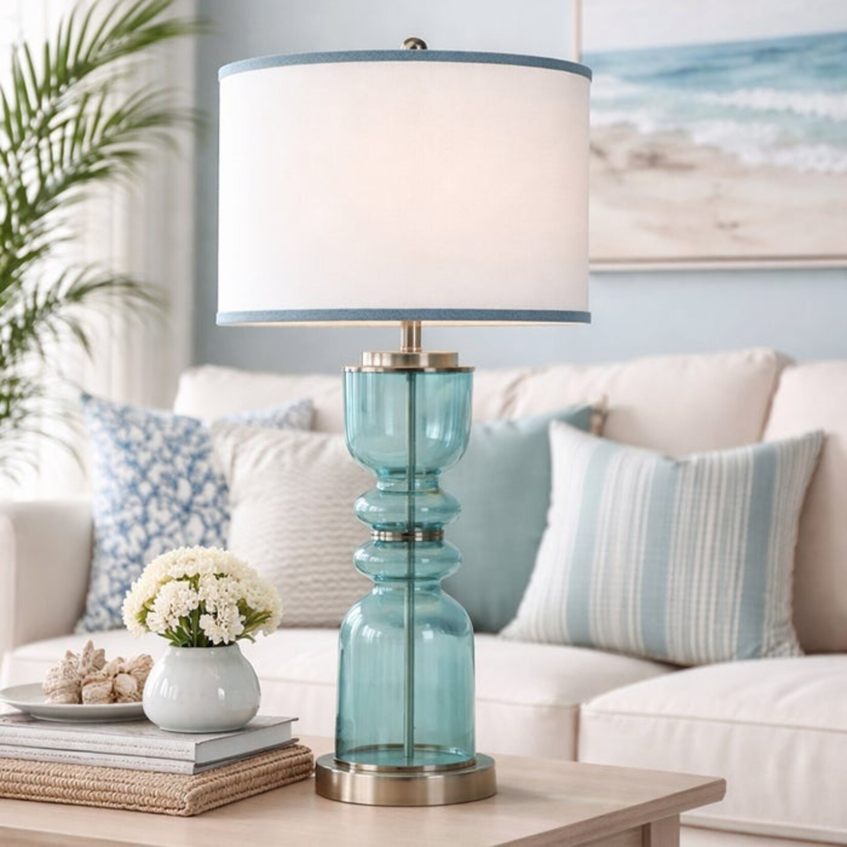 Stylecraft Steel & Glass Table Lamp