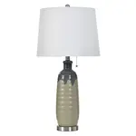Stylecraft Spiked Sage Ceramic & Steel Table Lamp